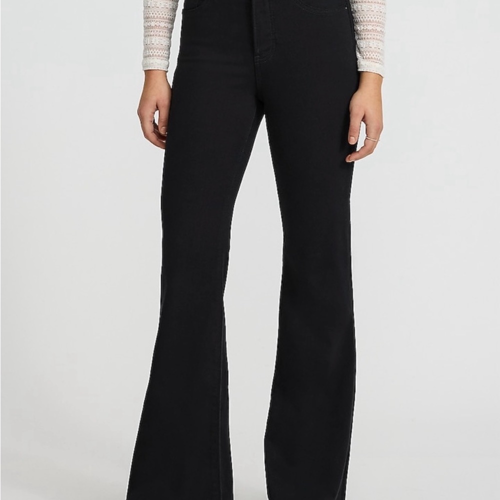 Express Black Flare Jeans